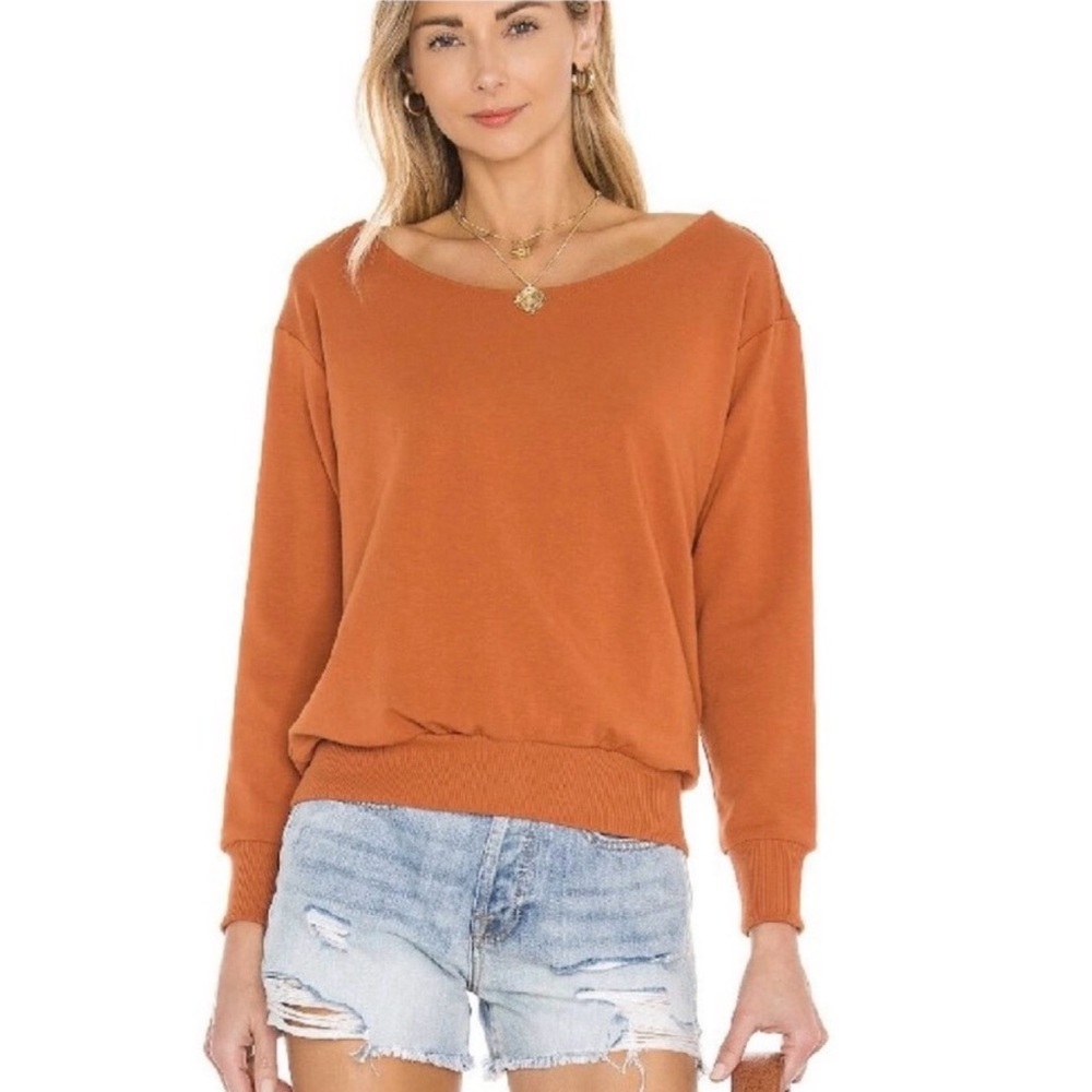 L'Agence Kimora Off-shoulder sweatshirt - Picture 2 of 6